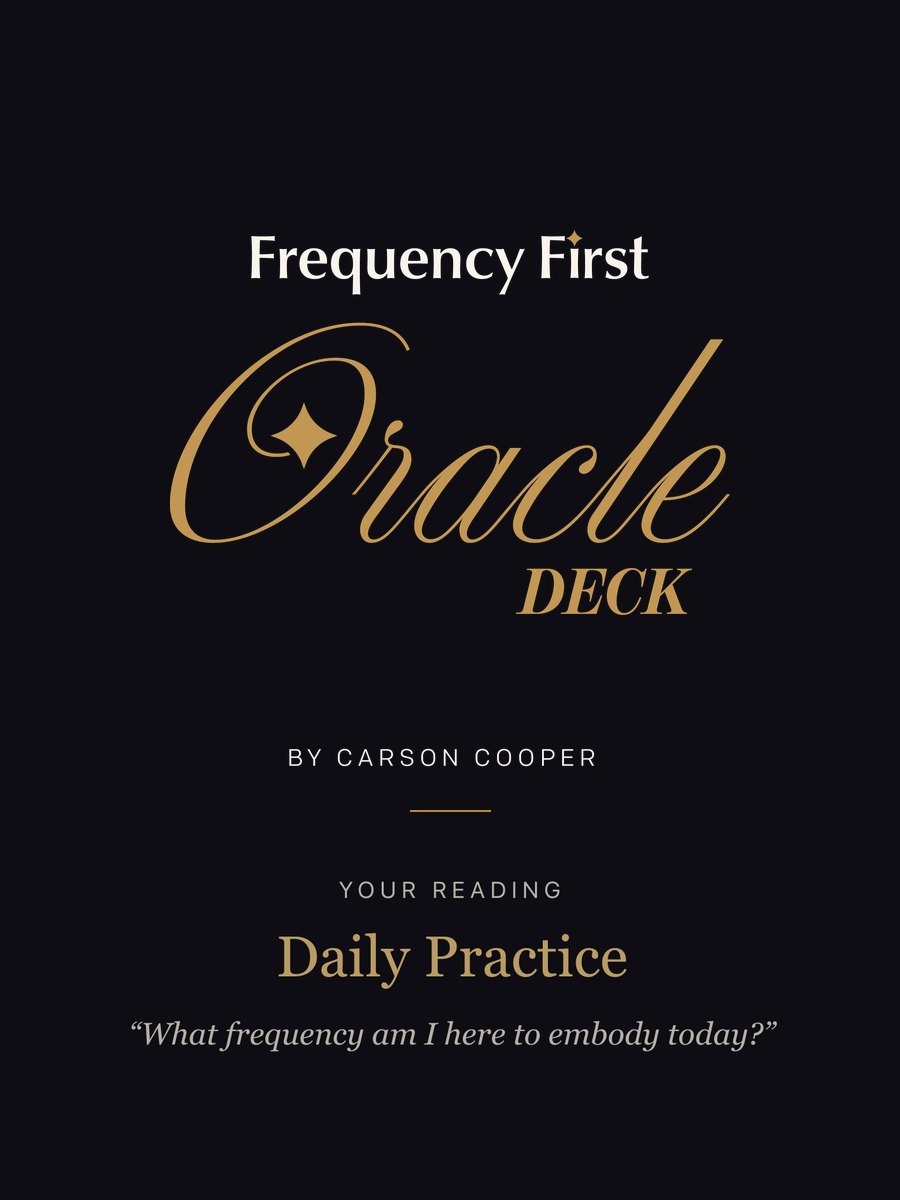The Frequency First Oracle Deck app opening to the Daily Practice
